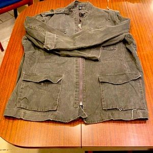 I.N.C international Concepts, lightweight jacket, distressed green size XXL
